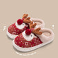 Cute Christmas Elk Plush Slippers