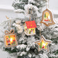 Christmas Decorations Wooden House Pendant