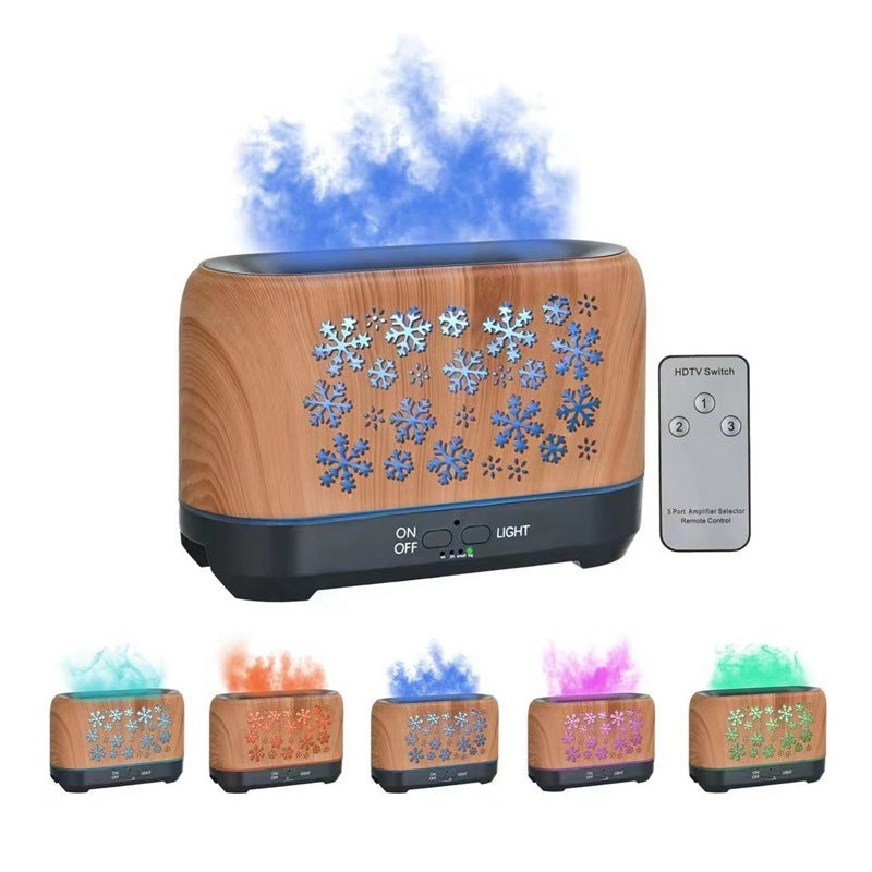 Christmas Snowflake Pattern Humidifier Household Colorful Aromatherapy