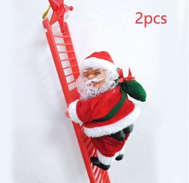 Electric Santa Claus Climbing Ladder