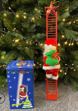 Electric Santa Claus Climbing Ladder